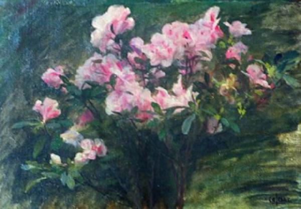 Charles-Amable Lenoir Study of Azaleas oil painting image
